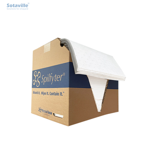 แผ่นดูดซับน้ำมันไฮโดรโฟบิก PP 100% สำหรับงานอุตสาหกรรม (100 แผ่น/กล่อง) ขายส่ง - Product Image 6