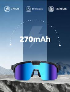 Gafas de Sol Inteligentes con IA para Ciclismo al Aire Libre, con Cámara HD de 800W Antivibración, Reconocimiento de Imágenes, Reproductor de Música y <span class=keywords><strong>Traductor</strong></span> - Product Image 3