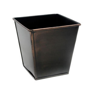 Grande jardinière en étain en relief blanc en métal vieilli à la mode avec une utilisation robuste en métal bon marché pour la maison jardin et balcon décor - Product Image 6