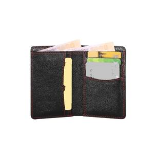 กระเป๋าสตางค์หนังวัวแท้แบบพับบางสำหรับผู้ชาย ขนาด 12.3x8 ซม. ช่องใหญ่ 1 ช่อง ใส่บัตรได้ 6 ใบ - Product Image 3