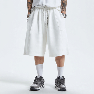 Shorts en molleton à jambes larges 500 GSM pour hommes, vêtements de jogging d'extérieur, shorts de sport amples, shorts de sport de fitness pour hommes, shorts de sport surdimensionnés pour hommes - Product Image 5