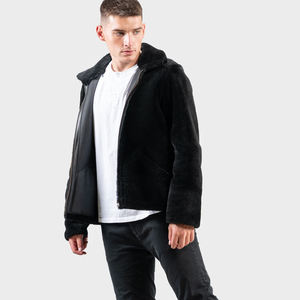 แจ็กเก็ตหนังแท้สำหรับผู้ชายแขนยาวดีไซน์ใหม่ล่าสุด - Product Image 4