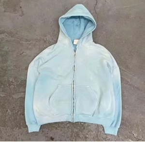 Sudadera con capucha lavada con ácido por encargo ropa de calle unisex Sudadera con capucha de gran tamaño logotipo personalizado impresión bordado al por mayor - Product Image 1