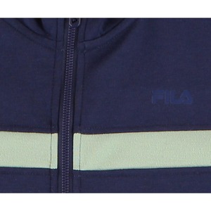 Veste de survêtement Fila pour homme Panello bleu marine/vert zippée réversible style luxe imperméable climatisée XS uni teint - Product Image 3