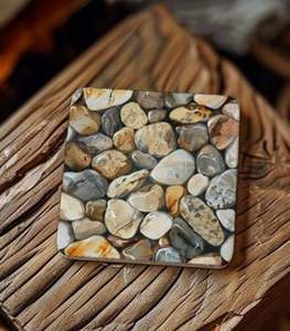 Sous-verre en marbre spécialement conçu pour l'utilisation la plus exigeante pour les décors de table Bar de fête de mariage Restaurant sous-verres en pierre - Product Image 6