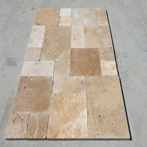 Azulejos travertino mezcla personalizable de calidad superior 3cm de espesor 40x60cm textura de parquet clásico para villas hecho Turquía precio barato - Product Image 1