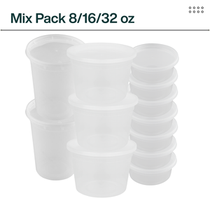 ProTakeOut 8/16/32 oz Heavy-Duty PP Deli Containers with Lids 48 Sets Microwave & <b>Freezer</b> Safe Durable for Meal Prep - Product Image 2