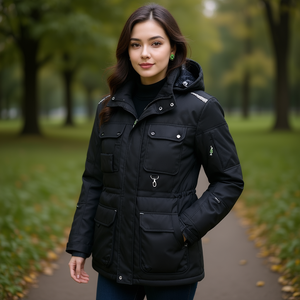 เสื้อแจ็คเก็ตฤดูหนาวสำหรับผู้หญิง BOSTON สีดำ คอลเลกชัน TEXXOR - Product Image 3
