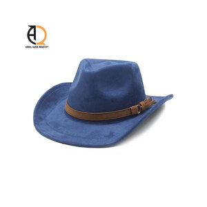 Sombreros de Vaquero para Hombre, Estilo Occidental, de Mezclilla y Cuero Vacuno Auténtico, Color Marrón, Hechos a Medida en Fábrica - Product Image 3