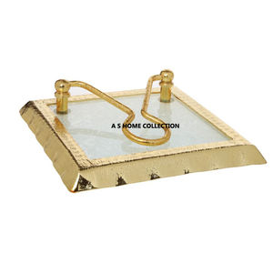 Porte-serviettes décoratif en métal argenté au design floral Hôtel Restaurant Fête de mariage Table occidentale - Product Image 2