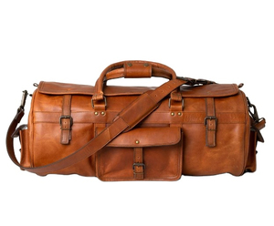 PromotionFashion camping en plein air extra large hommes portent vêtement sacs de voyage nuit en cuir pu toile voyage sac de sport - Product Image 2