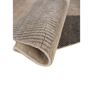 Tapis en laine et soie de bambou noué à la main Kavi Ivory, collection Chaos Theory - Esk-459, rectangulaire, patchwork, pour la maison, le salon, le couloir - Product Image 2