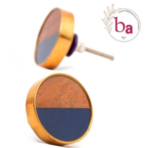 Artisanat moderne en résine bois laiton poignée de tiroir porte d'armoire boutons pour cuisine chambre salle de bain centre commercial armoire commode - Product Image 1