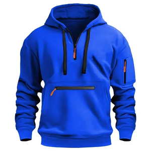 High Quality 300gsm Boxy Hoodie for <b>Men</b> Cotton Heavyweight Hoodie <b>Pullover</b> Sweatshirt Custom Logo French Terry Blank Hoodies - Product Image 5