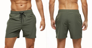 Pantalones Cortos Deportivos para Hombre, 100% Algodón, Ligeros, Transpirables, de Secado Rápido, con Diseño Bordado, Cintura Elástica y Bolsillos - Product Image 2