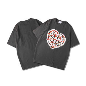 Fabricante Streetwear Leisure Fit 3D Puff Print Heat Camiseta con logotipo Patrón personalizado Camiseta para hombres - Product Image 6