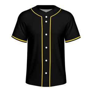 Sublimación personalizada botón béisbol Jersey hombres transpirable poliéster béisbol uniforme bordado impresión en blanco Softball Jersey - Product Image 1