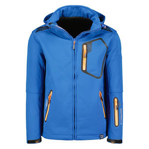 Veste à fermeture éclair en polyester pour hommes Veste d'extérieur classique durable à capuche Softshell avec logo personnalisé - Product Image 2