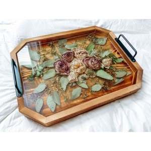 Plateau de service en résine conçu à la main pièce unique avec forme et taille personnalisées au meilleur prix - Product Image 4