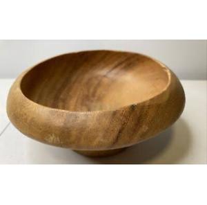 Bol à salade de fruits en bois de manguier de style moderne, assiette profonde pour cafés restaurants, bols faits à la main avec finition de haute qualité - Product Image 6