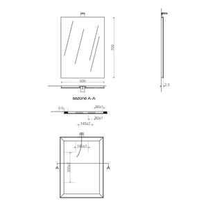 Lampe LED rectangulaire réversible 50x70 cm avec miroir intégré pour la maison ou le bureau - Product Image 6