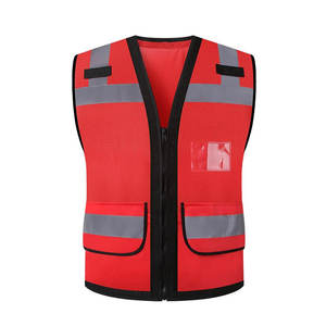 Gilet de sécurité réfléchissant haute visibilité personnalisé ANSI Classe 2 avec LED clignotante, imperméable, respirant, en maille polyester, avec poche pour vêtements de travail - Product Image 3