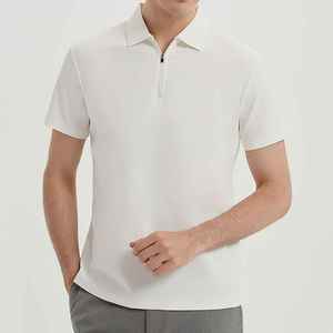 Polo de alta calidad, camisetas ajustadas, polos para hombre, polo con cremallera de secado rápido para hombre - Product Image 5