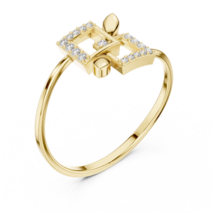 Bague Infinity 14K avec gravure du nom Hindi - Product Image 5