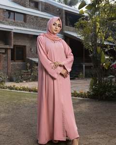 Abaya musulmán elegante tradicional de alta calidad, vestido modesto de tela de seda hasta el suelo de talla grande para mujer - Product Image 2