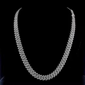 Moissanite Diamond Cuban Link <b>Chain</b> Anniversary Gift For Men's 15mm Round Cut <b>Iced</b> <b>Out</b> Jewelry 925 Sterling Silver - Product Image 5