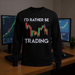 T-Shirt a Maniche Lunghe per Trader per Trading di Azioni, Futuri e Opzioni - T-Shirt Promozionale Premium - Product Image 3