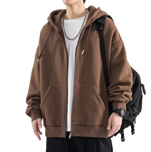 Chaqueta de lana de algodón suave para ropa informal Sudadera con capucha con cremallera para hombre de moda Sudadera con capucha con cremallera de invierno de lana de algodón con bolsillos de canguro - Product Image 1