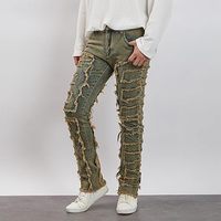 Jeans de Hombre de Tallas Grandes, Diseño Personalizado OEM, Estilo Urbano, Cómodos, Calidad Premium, Cintura Media, Pierna Recta, Transpirables, Lavados