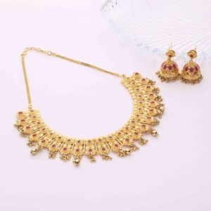 Vente en gros Colliers de mode pour femmes en plaqué or 14K 18K 24K Bijoux traditionnels en laiton Mariage Oro Joyeria - Product Image 2
