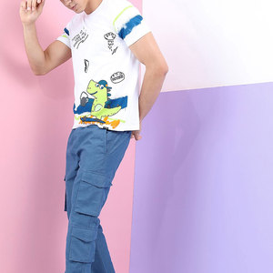 Nouveau T-shirt Long Slim Fit à Ourlet Courbé Plus Long, Muscle Slim Fitted Gym 95% Coton 5% Élasthanne Tee pour Homme - Product Image 6
