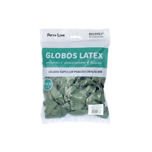 Palloncini in lattice Party Love 25cm Verde Aguacate R10 per decorazioni - Product Image 2