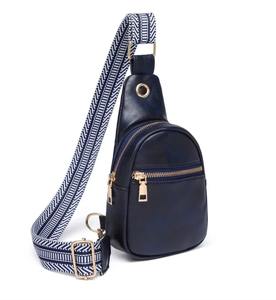 กระเป๋าสะพายพาดลำตัวหนังคุณภาพสูงสำหรับเดินทางในชีวิตประจำวันปรับน้ำหนักระดับกลางได้หลายกระเป๋าแบบคลาสสิก - Product Image 1