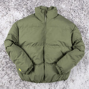 <b>Top</b> Trending Factory Wholesale Custom Men Mandarin Collar Winter Padded <b>Bubble</b> Canvas Jacket Waterproof Outdoor Sportswear Style - Product Image 1