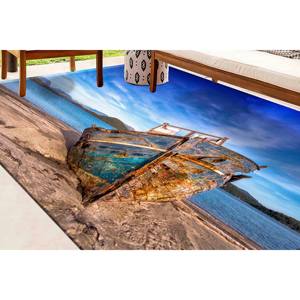 <b>Beach</b> Boat Landscape <b>Rug</b>: 3D Printed Area <b>Rug</b>,Nonwoven Soft <b>Rug</b> - Product Image 4
