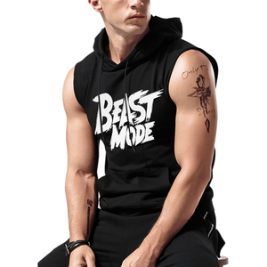 Wholesale Male Sleeveless Workout Sports Wear Hoodies Fitness Men's <b>Gym</b> Hoodies Blank Cotton Casual sleeveless <b>Hoodie</b> Plus Size - Product Image 1