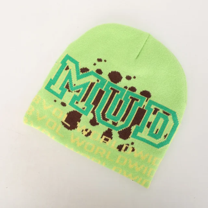 Gorro de punto bordado personalizado Gorras al por mayor gorro de esquí cálido de invierno Unisex 100% acrílico liso Oem gorro de moda teñido de alta calidad - Product Image 2