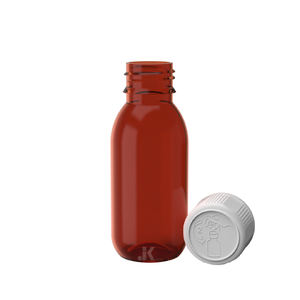 M0761ไซรัปขนาด90มล. มีฝาปิดบรรจุภัณฑ์พลาสติกสีเหลืองอำพันสำหรับผลิตภัณฑ์น้ำเชื่อมจากเวียดนาม - Product Image 2