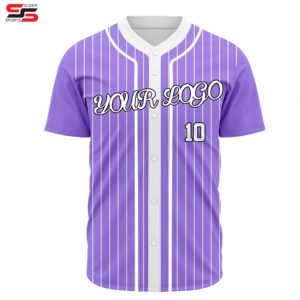 Uniforme de béisbol a rayas personalizado, venta al por mayor, liso, sublimación, diseño de logotipo, equipo, club, softball, conjunto de camisetas - Product Image 6