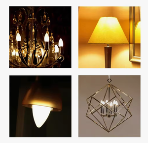 Ampoule LED C37 forme bougie 3W/5W/6W/7W/8W/9W lumière chaude 3000K culot E27 grand format pack de 6 Don Feliz - Product Image 3