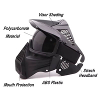 Masque de protection tactique pour homme Real CS de haute qualité, pour le sport, le cyclisme et la conduite, avec verres PC légers et protection UV