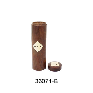 Boîte à dés en bois artisanale Boîte à dés marron naturelle Boîte marron artisanale Article cadeau en bois bon marché à vendre - Product Image 6