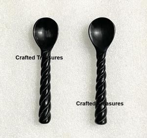 Dernières cuillères à servir en résine époxy 2026, cuillère à thé pour le petit-déjeuner, vaisselle, ustensiles de cuisine, ensemble de 2 cuillères à servir au meilleur prix - Product Image 1