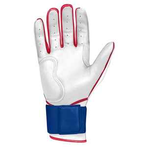 Gants de frappeur de baseball professionnels en cuir Cabretta, fermeture à pression, doigts entièrement couverts, ambidextres, durables, pour la sécurité des mains. - Product Image 3