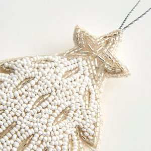 Adornos de árbol de Navidad hechos a mano con cuentas bordadas, decoración colgante de Navidad, tamaño y precio personalizados - Product Image 2