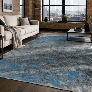 Tapis Weavers RW7044 Contour Navy Moderne Lavable en Chenille – Vente en Gros et Dropshipping – 10 Tailles Disponibles - Product Image 1